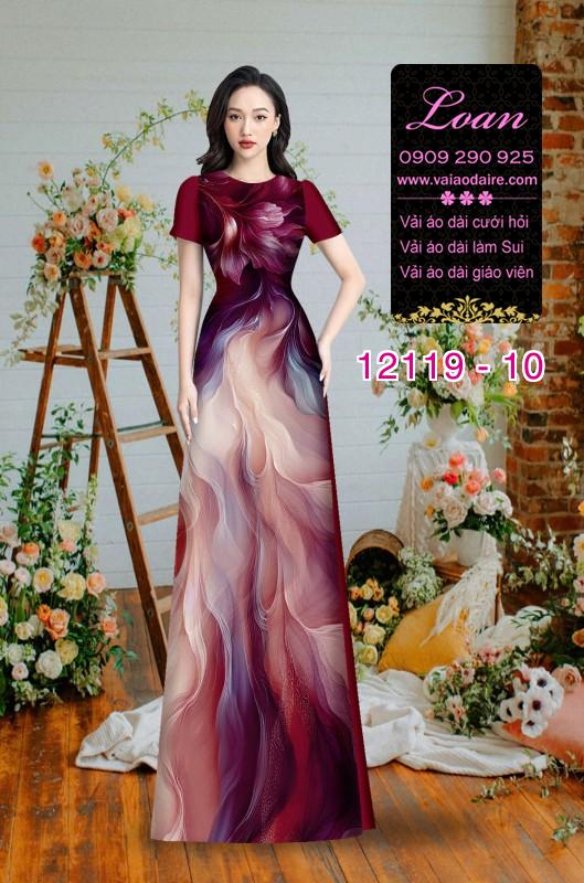 Vải áo dài hoa in 3D Vải áo dài hoa in 3D