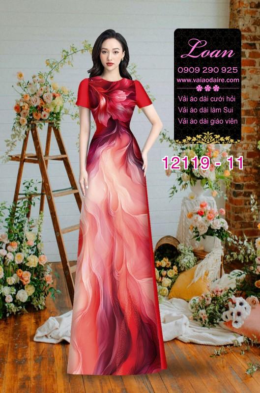 Vải áo dài hoa in 3D Vải áo dài hoa in 3D