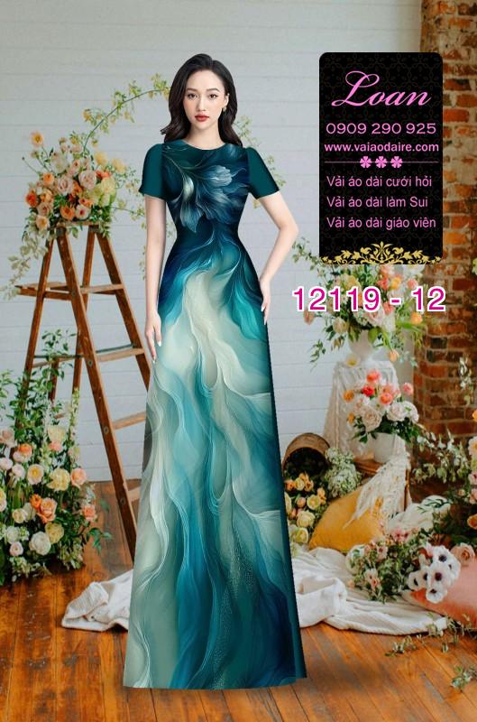 Vải áo dài hoa in 3D Vải áo dài hoa in 3D