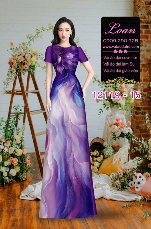 Vải áo dài hoa in 3D Vải áo dài hoa in 3D