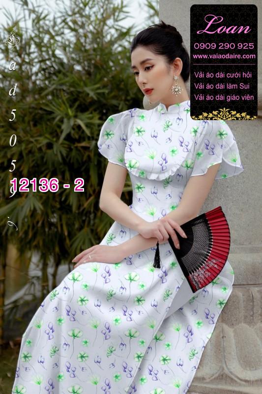 Vải áo dài hoa nhí Vải áo dài hoa nhí