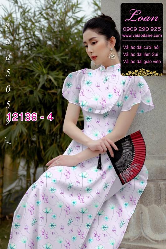 Vải áo dài hoa nhí Vải áo dài hoa nhí