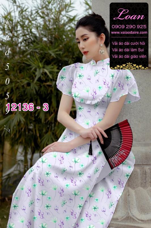 Vải áo dài hoa nhí Vải áo dài hoa nhí