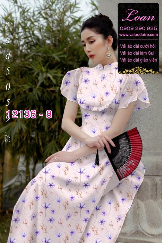 Vải áo dài hoa nhí Vải áo dài hoa nhí