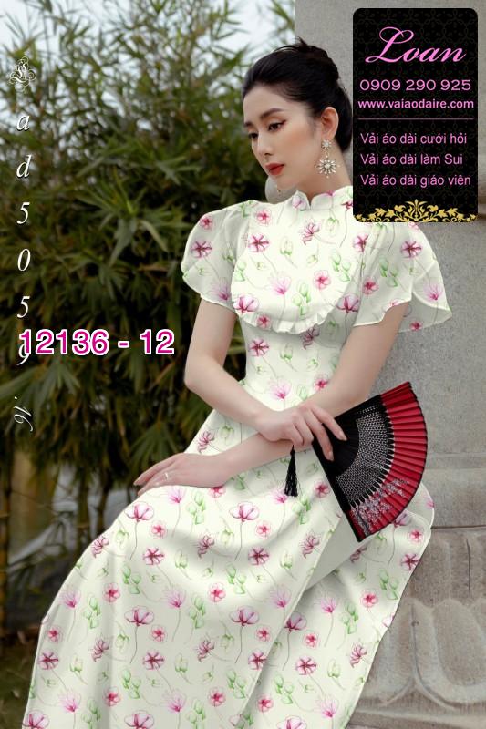 Vải áo dài hoa nhí Vải áo dài hoa nhí