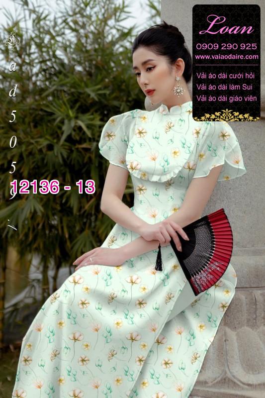Vải áo dài hoa nhí Vải áo dài hoa nhí