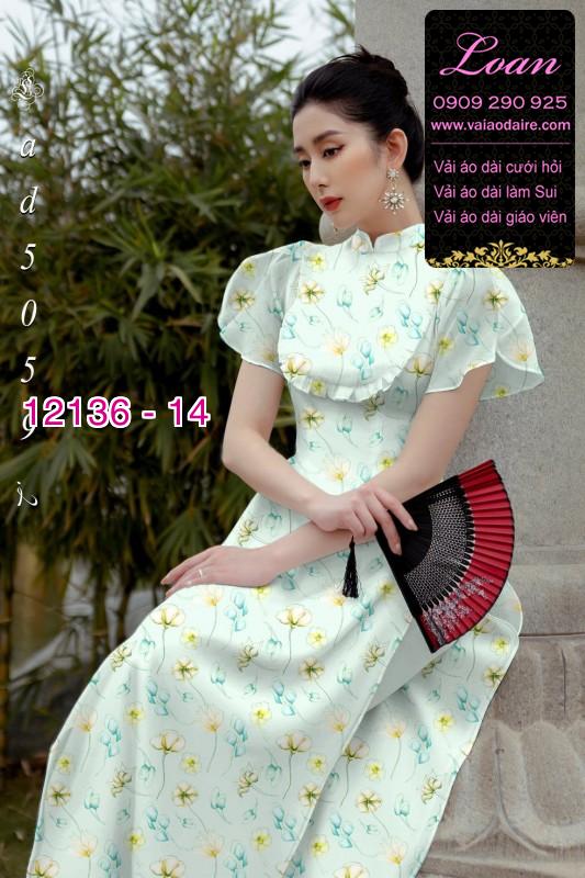 Vải áo dài hoa nhí Vải áo dài hoa nhí