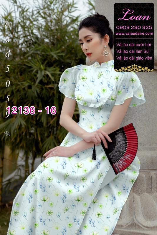 Vải áo dài hoa nhí Vải áo dài hoa nhí