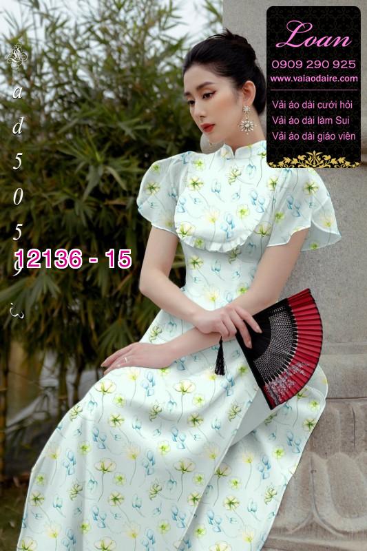 Vải áo dài hoa nhí Vải áo dài hoa nhí