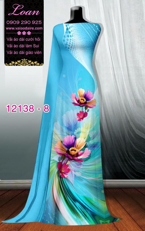 Vải áo dài hoa in 3D Vải áo dài hoa in 3D