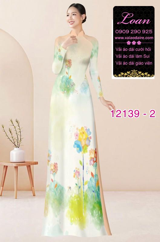 Vải áo dài hoa in 3D