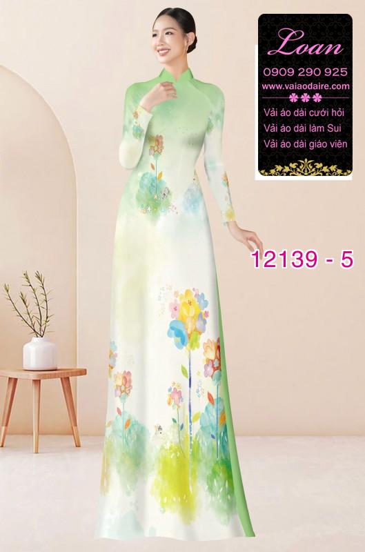 Vải áo dài hoa in 3D