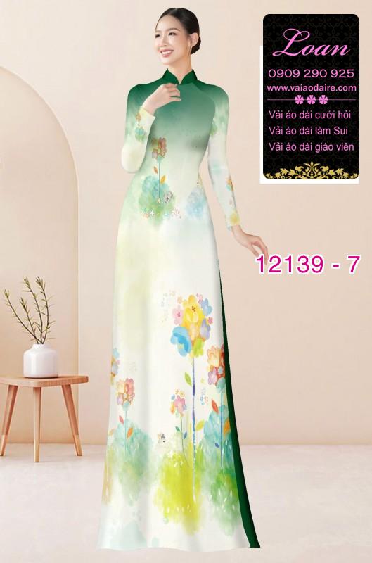 Vải áo dài hoa in 3D