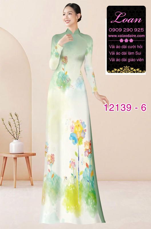 Vải áo dài hoa in 3D