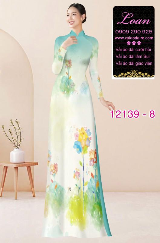 Vải áo dài hoa in 3D