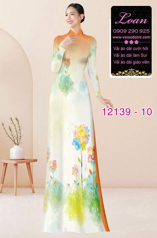 Vải áo dài hoa in 3D