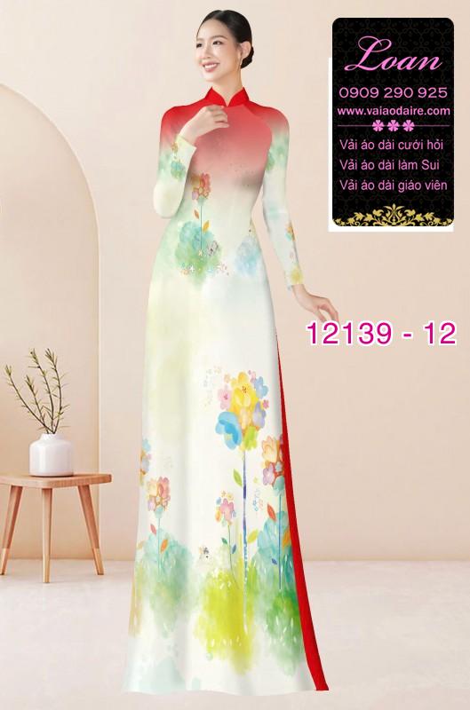 Vải áo dài hoa in 3D
