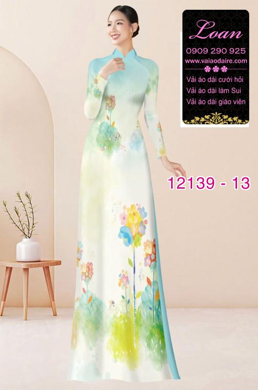 Vải áo dài hoa in 3D
