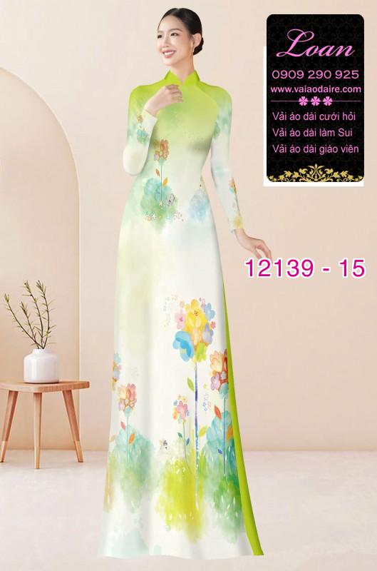 Vải áo dài hoa in 3D