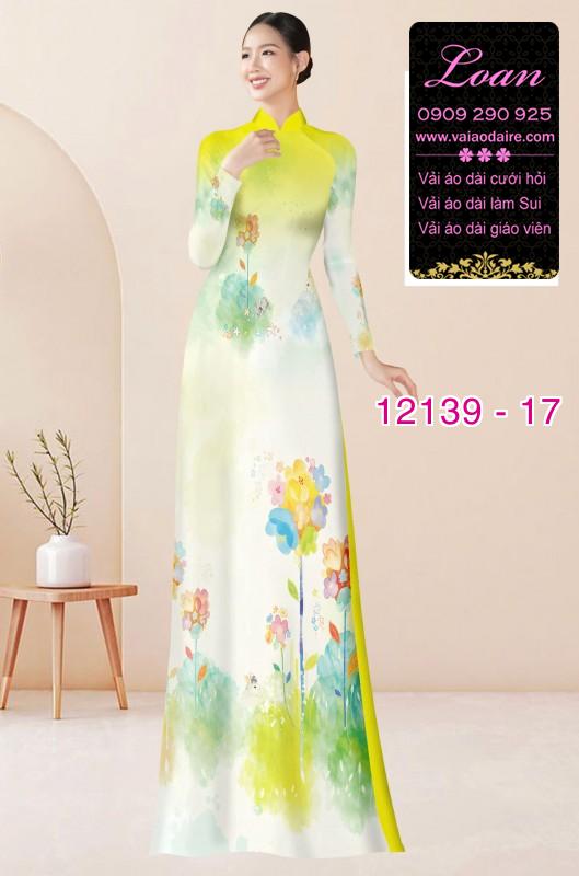 Vải áo dài hoa in 3D