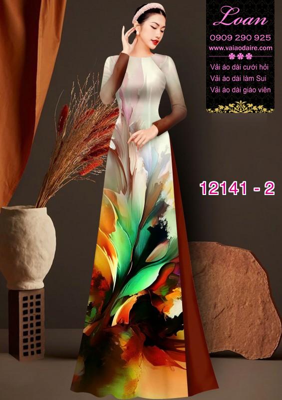 Vải áo dài hoa in 3D Vải áo dài hoa in 3D