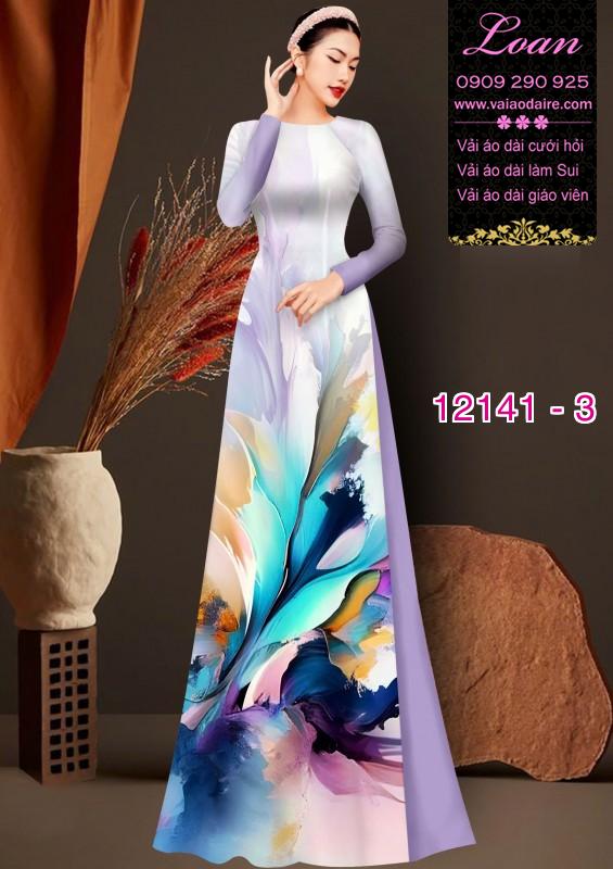 Vải áo dài hoa in 3D Vải áo dài hoa in 3D