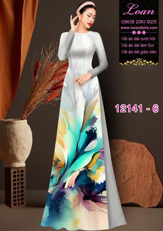 Vải áo dài hoa in 3D Vải áo dài hoa in 3D