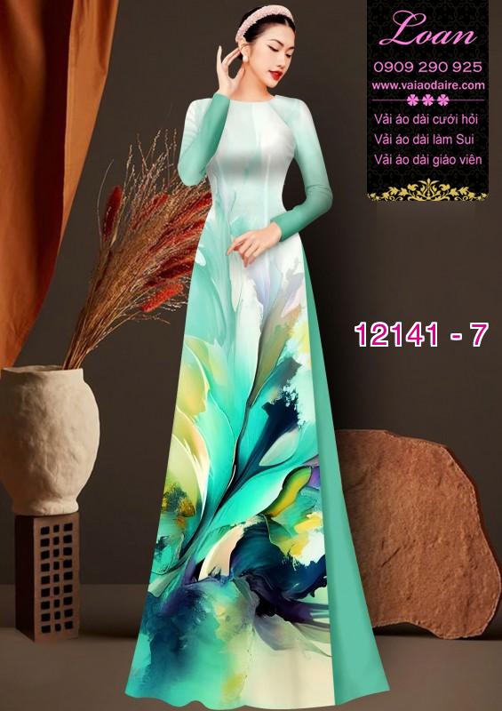 Vải áo dài hoa in 3D Vải áo dài hoa in 3D