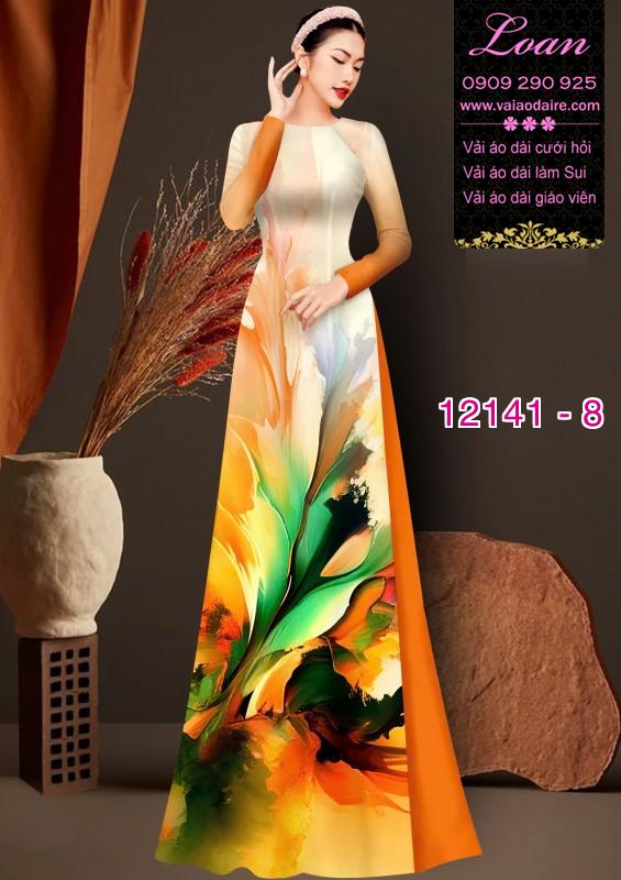 Vải áo dài hoa in 3D Vải áo dài hoa in 3D