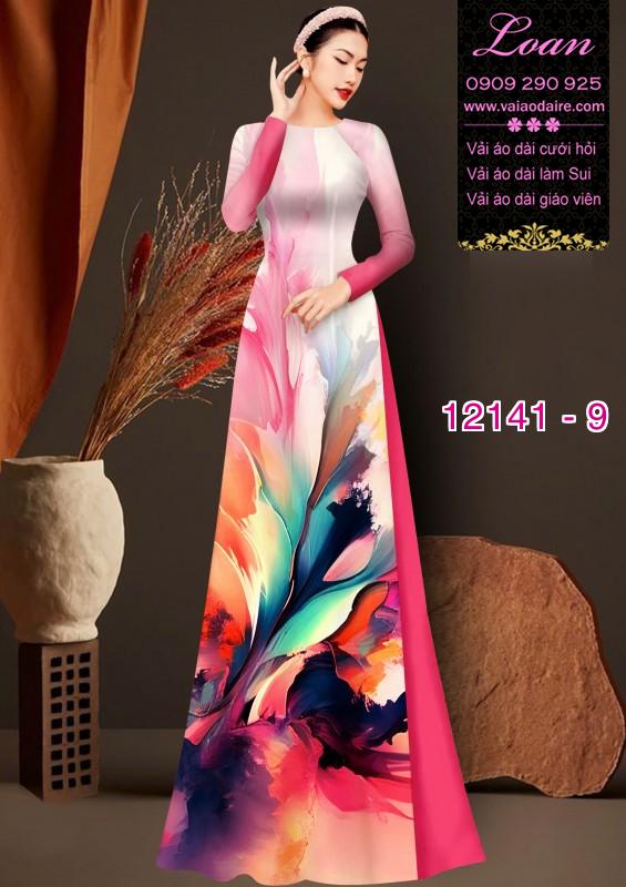 Vải áo dài hoa in 3D Vải áo dài hoa in 3D