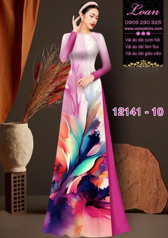 Vải áo dài hoa in 3D Vải áo dài hoa in 3D