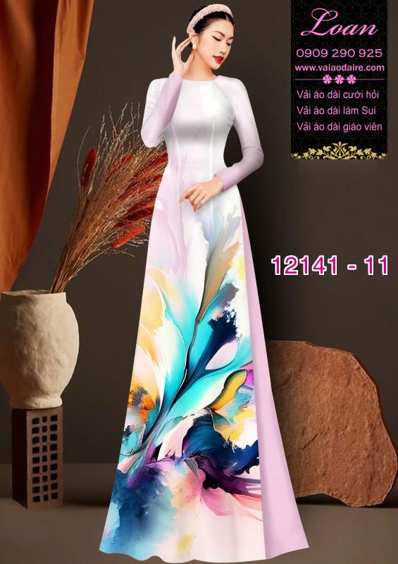 Vải áo dài hoa in 3D Vải áo dài hoa in 3D