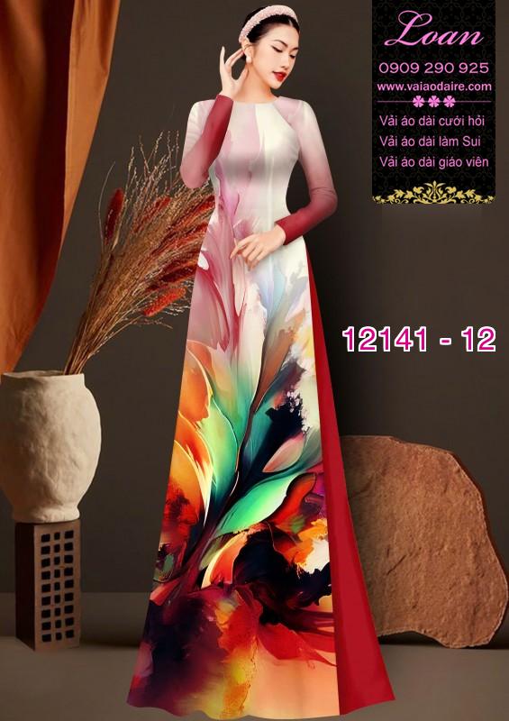 Vải áo dài hoa in 3D Vải áo dài hoa in 3D