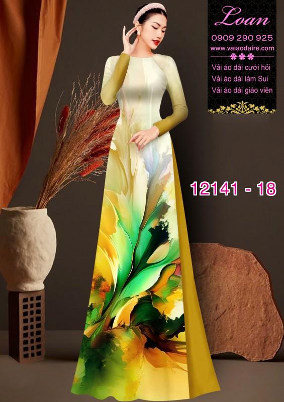 Vải áo dài hoa in 3D Vải áo dài hoa in 3D