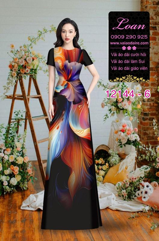Vải áo dài hoa in 3D Vải áo dài hoa in 3D