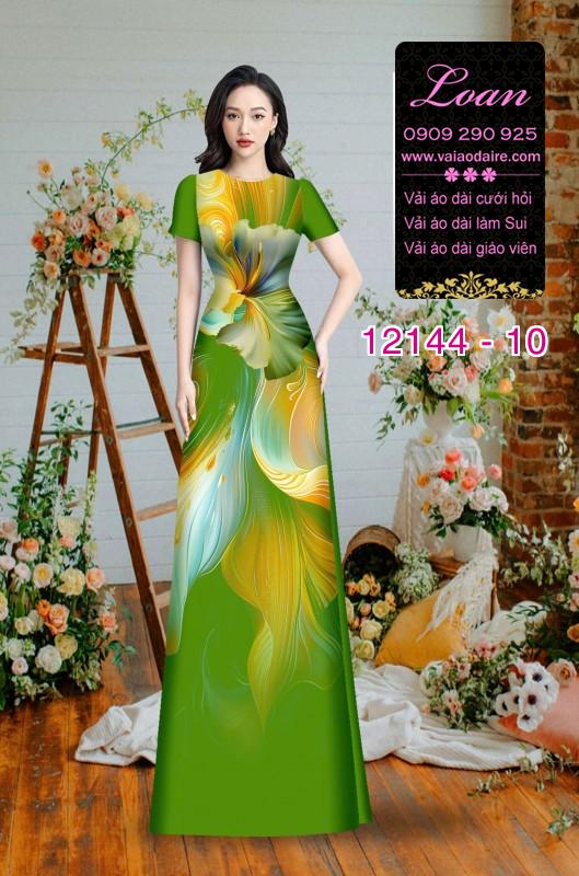 Vải áo dài hoa in 3D Vải áo dài hoa in 3D