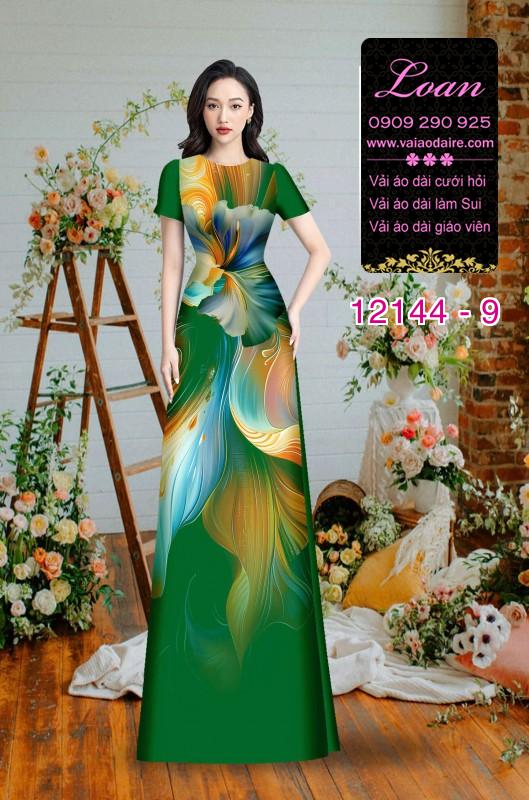 Vải áo dài hoa in 3D Vải áo dài hoa in 3D
