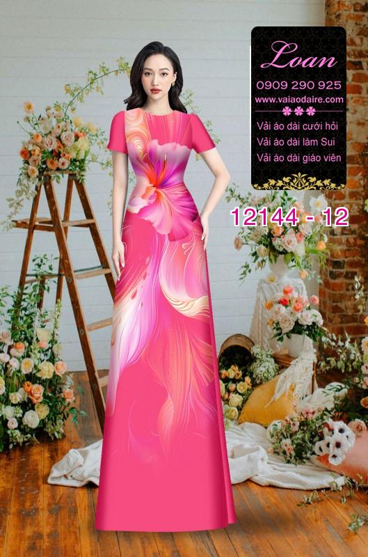 Vải áo dài hoa in 3D Vải áo dài hoa in 3D