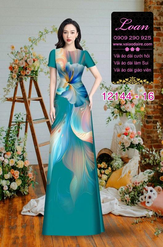 Vải áo dài hoa in 3D Vải áo dài hoa in 3D