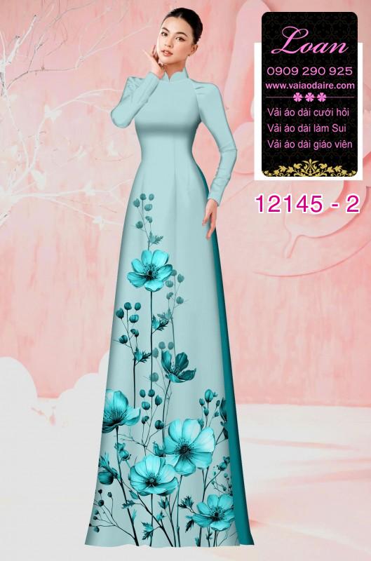Vải áo dài hoa in 3D Vải áo dài hoa in 3D