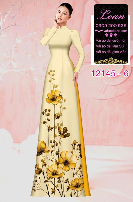 Vải áo dài hoa in 3D Vải áo dài hoa in 3D