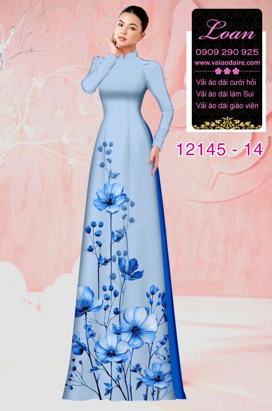 Vải áo dài hoa in 3D Vải áo dài hoa in 3D
