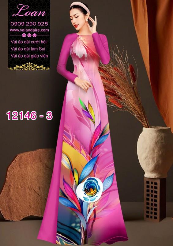 Vải áo dài hoa in 3D Vải áo dài hoa in 3D