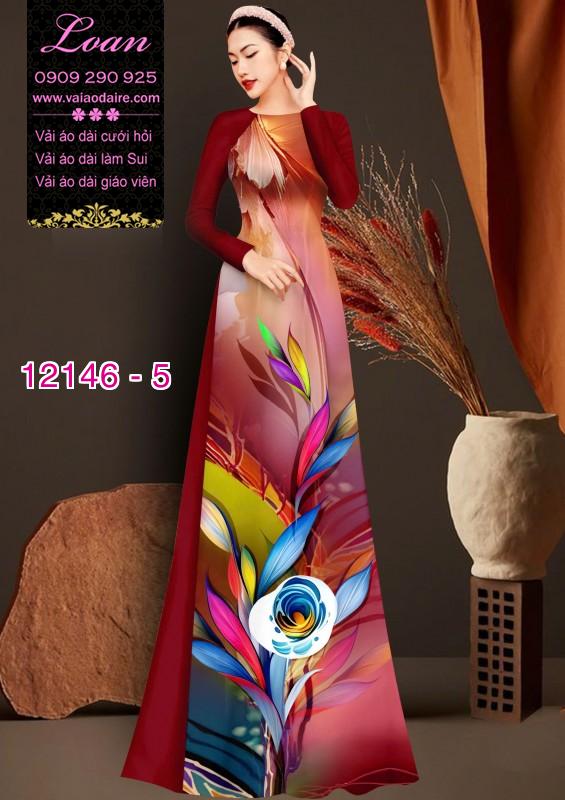 Vải áo dài hoa in 3D Vải áo dài hoa in 3D