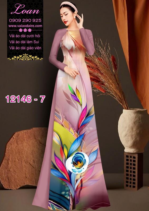 Vải áo dài hoa in 3D Vải áo dài hoa in 3D
