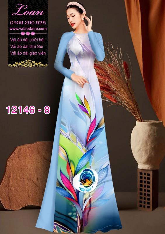 Vải áo dài hoa in 3D Vải áo dài hoa in 3D