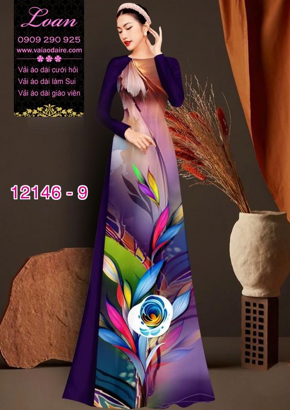 Vải áo dài hoa in 3D Vải áo dài hoa in 3D