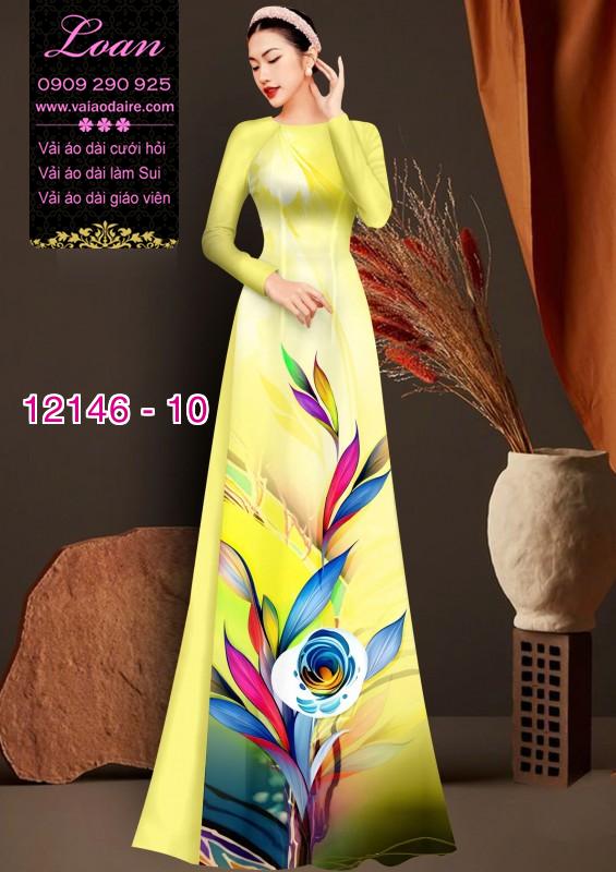 Vải áo dài hoa in 3D Vải áo dài hoa in 3D