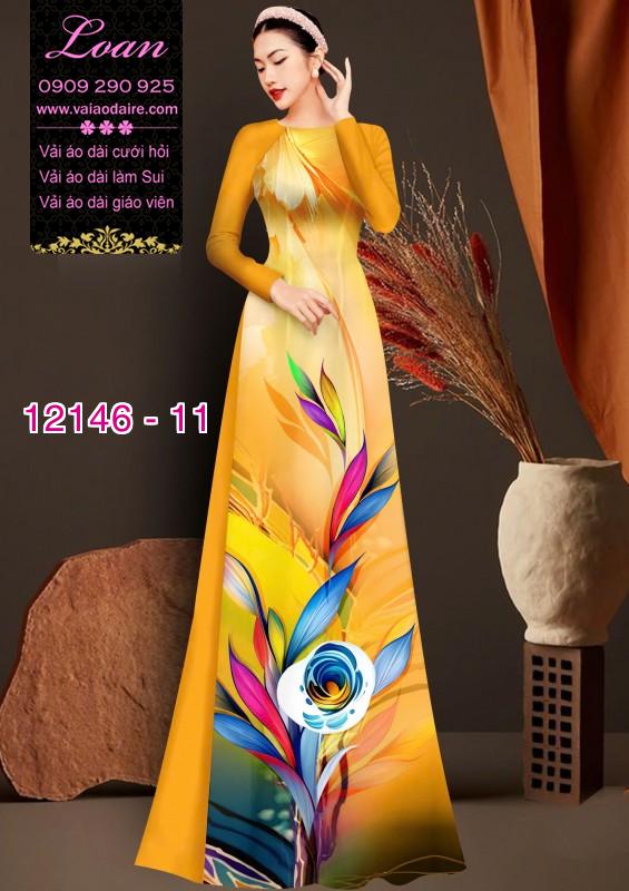 Vải áo dài hoa in 3D Vải áo dài hoa in 3D