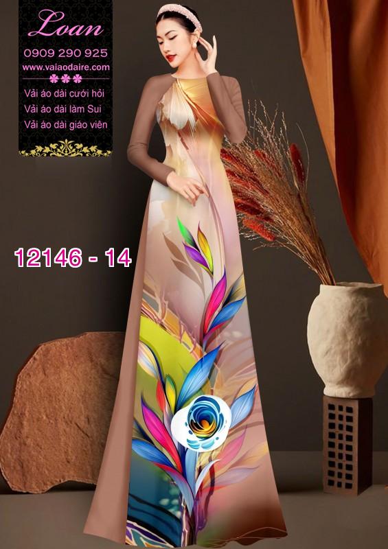 Vải áo dài hoa in 3D Vải áo dài hoa in 3D